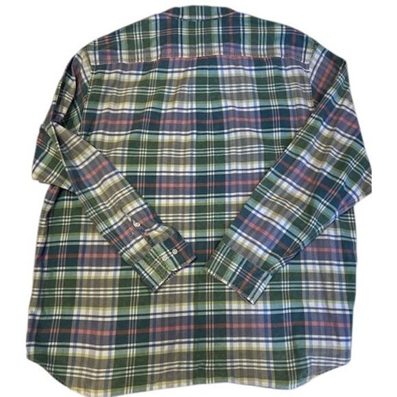 TOMMY BAHAMA Green Plaid Cotton Tencel Blend Button Up Acid Wash Men's XXXL 3XL - Picture 3 of 12